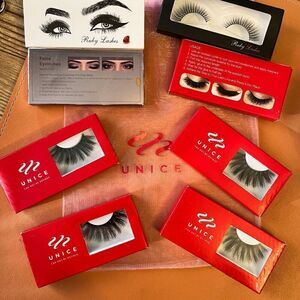 7 NEW Unice Eyelashes Eye Lashes Dramatic 25mm Black